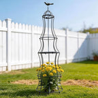 42" Obelisk Trellis for Climbing Plants, Durable Outdoor Support by Goooxim