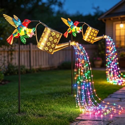 1/2pcs Hummingbird Outdoor Solar Light, 3500K 800LM IP44 Outdoor Decorative Warm White/Colored Lantern, Cute Hanging Garden Lantern, Suitable for Courtyards, Lawns (2, Warm White) - Image 6