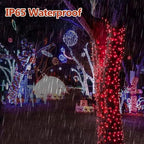 Solar Christmas Lights Outdoor 2 Pack 144FT 400LED Solar String Lights Red - Image 4