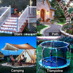 KNONEW Solar Rope Lights Outdoor 2 Packs Total 600LED 100FT Solar String Light Outside Waterproof with 8 Modes Clear Thin Tube for Pool Patio Garden Fence Camping Yard Deck Trampoline（Cool White） - Image 5