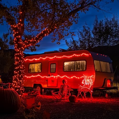 JMEXSUSS 4 Pack Solar Fairy Lights, 100 LED 33FT Red Halloween Lights - Image 7