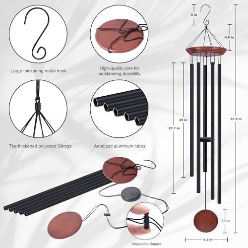Toodour 60" Extra Large Memorial Wind Chimes for Outside - Image 7
