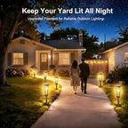 JEJOT Solar Pathway Lights Outdoor Waterproof, 6 Pack Solar Walkway Lights - Image 2