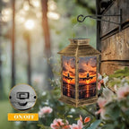 Solar Lantern Outdoor Waterproof Passenger Airplane Taking Off Sunset Garden Decor LED Hanging Solar Lights Tabletop Lamp Gifts for Women Mom Outside Yard Patio Porch - Image 5