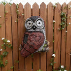 Owl Tree Hugger Figurine Solar-Powered Owl Decor Garden Statue for Patio Yard Balcony Housewarming Gifts for Mom Women Grandma - Image 2