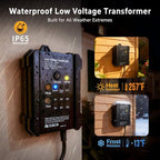 Gardenreet 65W Low Voltage Landscape Lighting Transformer with Timer and Photocell Sensor IP65 Waterproof, 12V DC for Outdoor LED Pathway, Spotlights - Image 3