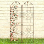 hogardeck 4 Packs 84 * 19 inch Metal Garden Trellis for Climbing Plants Outdoor,Heavy Duty,Coating Rustproof Trellis for Rose, Vegetable, Flowers, Expandable,Perfect for Training Climbing Plants - Image 2
