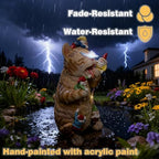 Solar Funny Garden Gnomes Figurine with Colorful LED Lights - Image 4