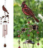 Wind Chimes for Outside, Wind Chimes Outdoor Clearance, Soothing Tones Outdoors, Cardinal Wind Chime, Memorial, Sympathy Gift, Patio, Porch, Home Décor, Modern, Art Décor, Bronze (32" Cardinal) by Vanquer