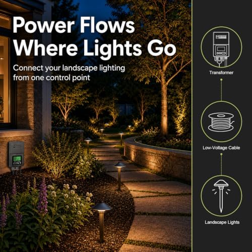 VENUS MANUFACTURING 120W Low Voltage Landscape Lighting Transformer 12V - Image 5