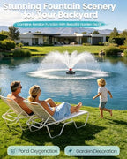 Floating Pond Fountain Aerator, 1HP, 110V, 15000GPH, Black - Image 3