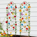 2 Pack Metal Garden Trellis Arched Fence Trellises for Climbing Plants Outdoor, Roses, Vines, Flowers, and Vegetables Support, 60'' H x 12'' W, Butterfly - Image 5