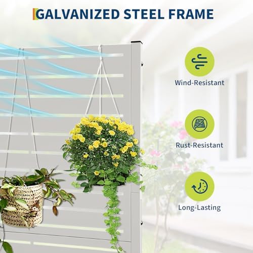 Garvee Metal Planter Box with Trellis, 71.5"x47"x16" Raised Garden Beds - Image 3