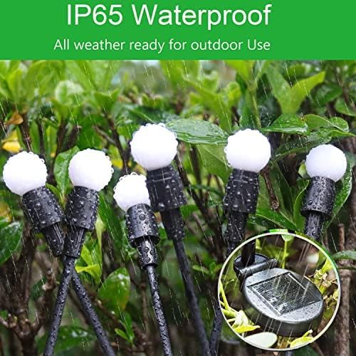 6 Pack Solar Firefly Lights Outdoor Swaying Garden Decorations 48 LED Blue - Image 3