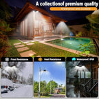 Solar Shed Light Outdoor Indoor Upgrade 1200LM 174LED 4 and 1 Heads Motion Sensor Pendant Light Daytime Work Light with 5 Lighting Modes Remote Control IP65 Waterproof for Barn Gazebo Shop 2 Pack - Image 4
