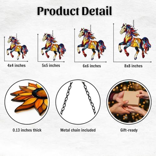 Radiant Horse Acrylic Suncatcher - Image 2