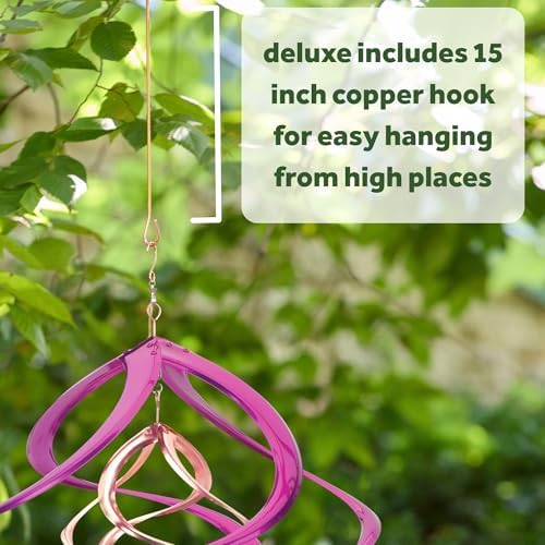Red Carpet Studios The Original Cosmix Deluxe Helix Wind Spinner, Medium 14-Inch, Double Purple & Copper - Image 4