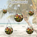 Tulip Bouquet Stained Glass Window Hanging Suncatcher Gifts for Women 15" - Image 6