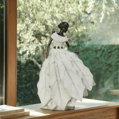 DiliComing Fairy Garden Statue Maiden Home Decoration 14.5 Inch Table Decor - Image 5
