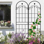 LZRS 71x80in Rustic Iron Arch Decoration Garden Trellis with Black Metal Coating – Perfect for Supporting Climbing Plants Outdoor, Roses, Vines, Flowers, and Vegetables. - Image 5