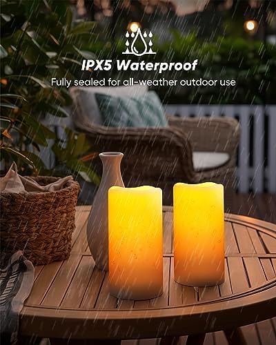 Homemory Solar Candles Outdoor Waterproof, Sensor Only, Dusk to Dawn, 3"x6" - Image 5