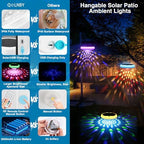 QOLNBY Solar Pool Lights 4 Pack, USB Rechargeable Floating Pool Lights - Image 5