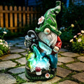 Garden Gnome Solar Light Statue for Outdoor Decoration by emopaw