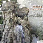 Alpine Corporation WIN270 52" Outdoor Rainforest Waterfall Tree Trunk Fountain with LED Lights, Cascading Water Feature for Garden, Patio, Backyard & Landscape Décor, Rustic, Brown - Image 6