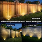 GIGALUMI Solar In-Ground Fence Lights Waterproof 16 Pack Warm White - Image 4