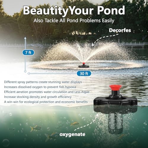 1HP 110V Floating Pond Fountain Aerator Pump, for Ponds Lakes - Image 3