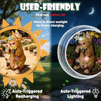 Funny Garden Gnomes Decorations for Yard Statue with Solar Lights - Image 4