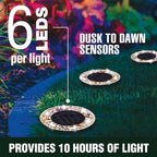 Mosaic Solar Disk Light, Solar Ground Lights Outdoor Waterproof, Auto On Off Decorative Driveway Lamps Colorful Landscape Lighting for Garden Patio Lawn Yard Decor (1pc-b) - Image 4