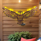 23" Metal Owl Outdoor Wall Decor with 35 Led Solar Lights by JJALIGHTS