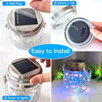 Hang Outdoor Solar Lights Waterproof, 2 Pack 30LED Cracked Glass Ball Decorative Lanterns, Solar Powered Landscape with Handle for Yard Patio Fence House Holiday Decor, Birthday Gift for Women - Image 5