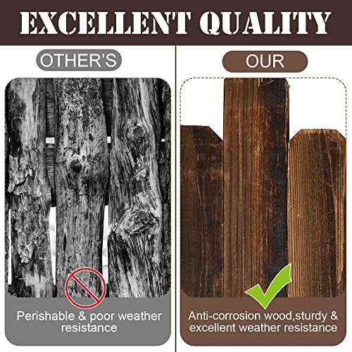 Bucherry 12 Pcs Wood Garden Edging Border No Digging Landscape Edging - Image 5