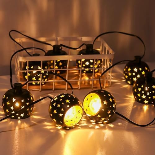 Vigdur Lantern String Lights, 10 G40 Bulbs Star String Lights, 11FT - Image 3