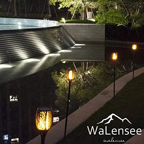 Walensee Solar Lights Outdoor Upgraded 43"(2 PACK) 96 LED Waterproof Flickering Flames Torch Lights Outdoor Solar Spotlights Landscape Decoration Lighting Dusk to Dawn Auto On/Off Security Torch Light - Image 6