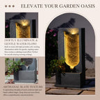 28H Modern Indoor/Outdoor Water Fountain with Soothing LED Light - Image 4