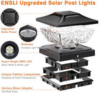 Solar Post Cap Lights Outdoor 12 Pack, 2 Modes 4x4 Fence Post Solar Lights Outdoor Waterproof, Deck Post Cap Lights Solar Powered Fit 3.5x3.5 4.5x4.5 Wooden & 4x4 5x5 Vinyl Posts for Deck, Black - Image 2