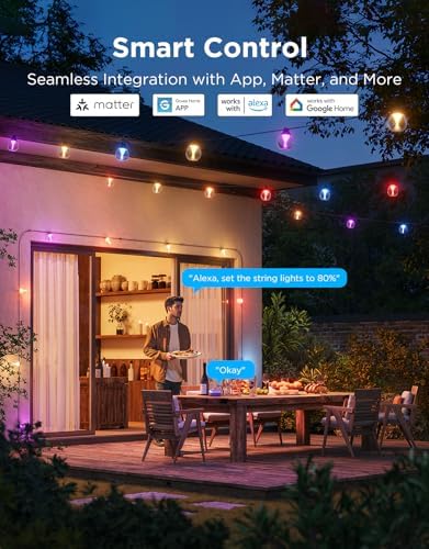 Govee Clear Bulb Outdoor String Lights, 96ft IP67 Patio & Backyard Lights - Image 6