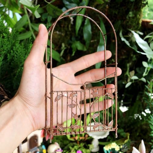 Miniature Garden Metal Gate Items Figurines Fairy Garden Miniatures Miniature Patio Furniture Accessories Christmas Decorations (55) by Unknown