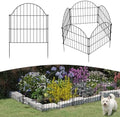 Garden Fence Panels, 24in H x 9.68ft L, 5 Panels Rust-Resistant Decorative Garden Fence, No Dig Small Garden Fence, Animal Barrier Fence for Garden Yard Flower Bed Patio Outdoor by Kiplant
