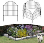 Garden Fence Panels, 24in H x 9.68ft L, 5 Panels Rust-Resistant Decorative Garden Fence, No Dig Small Garden Fence, Animal Barrier Fence for Garden Yard Flower Bed Patio Outdoor by Kiplant