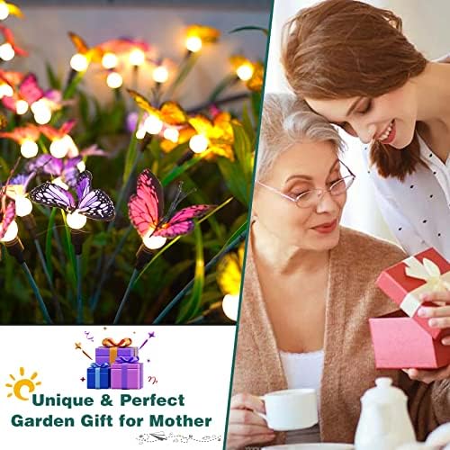 TONULAX Solar Garden Lights - 8 Pack Swaying Butterfly Light, Swaying in The Wind, Solar Outdoor Lights, Yard Patio Pathway Decoration, High Flexibility Iron Wire & Realistic Butterflies - Image 6
