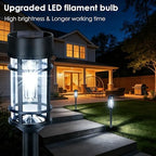 Mancra Solar Pathway Lights Outdoor, 8 Pack Metal Glass Solar Lights Outdoor Waterproof Auto On/Off Landscape Path Lighting Garden Decor for Yard Walkway Driveway, Cool White - Image 7