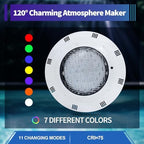 45W 12V LED Pool Light 2500LM RGB Color-Changing Waterproof IP68 Underwater LED Lights 120° Swimming Pool Fountain Pond Colorful Lamp with Remote Controller - Image 5