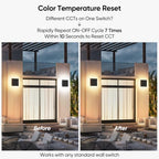 LED Outdoor Wall Light, Modern Black Exterior Sconce Light, Round - Image 3