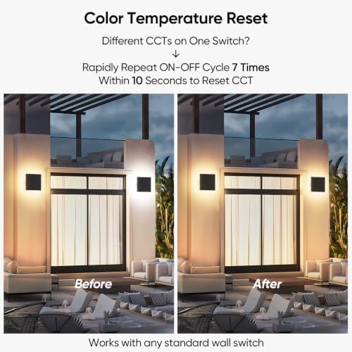 LED Outdoor Wall Light, Modern Black Exterior Sconce Light, Round - Image 3