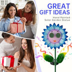 Solar Sunflower Outdoor Lights Metal Flower with Moving Eyes - Image 5