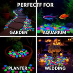 2026 New 300Pcs Glow in The Dark Garden Rocks, Glow At Night Pebbles, Colorful Glow-in-The-Dark Garden Stones, for Outdoor Fish Tank Rocks Aquarium Gravel Luminous Stones (Mixed, 300 Pcs) - Image 5